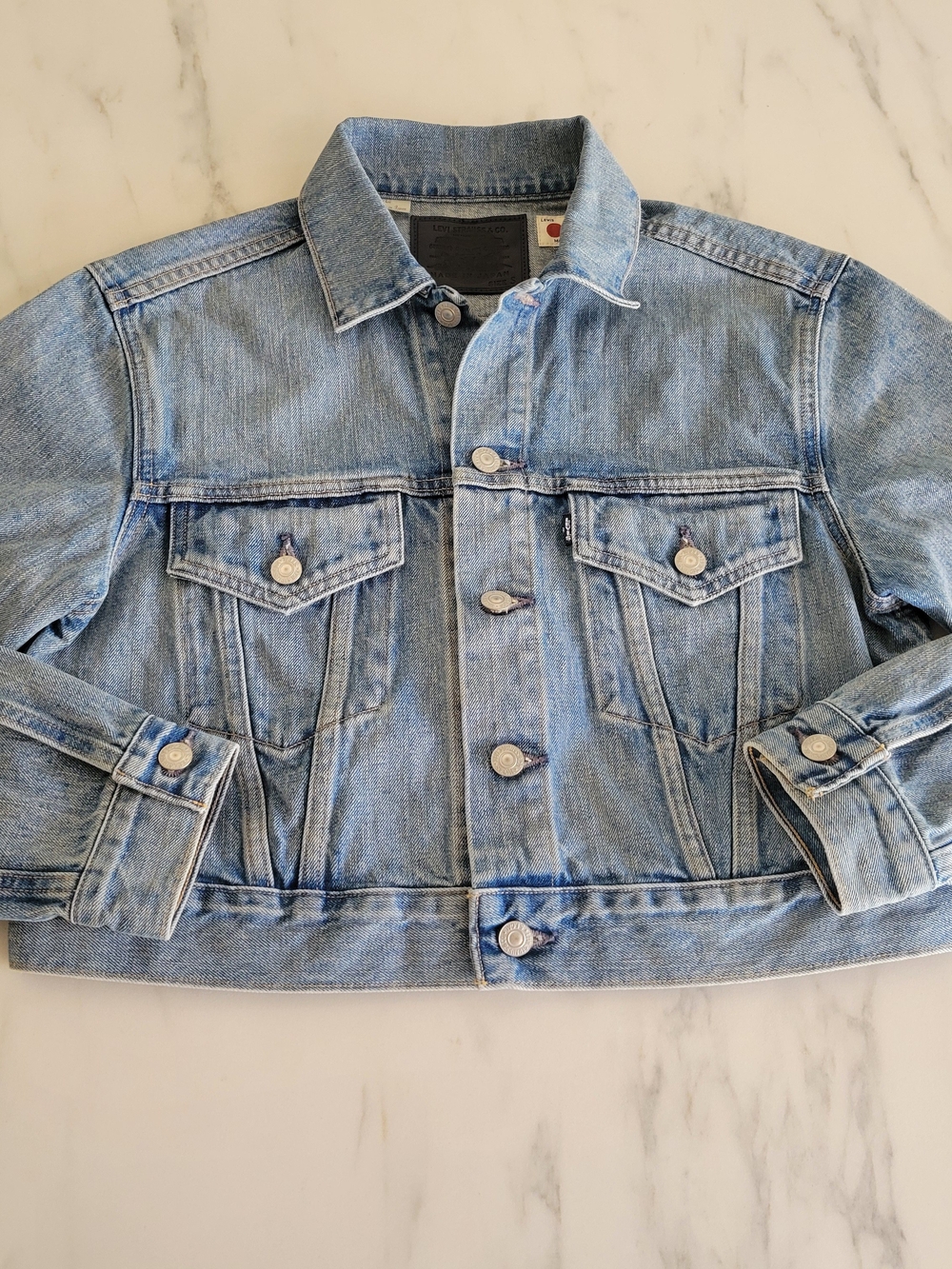 Levi's Made In Japan Cropped Type III Trucker S Blue Tab